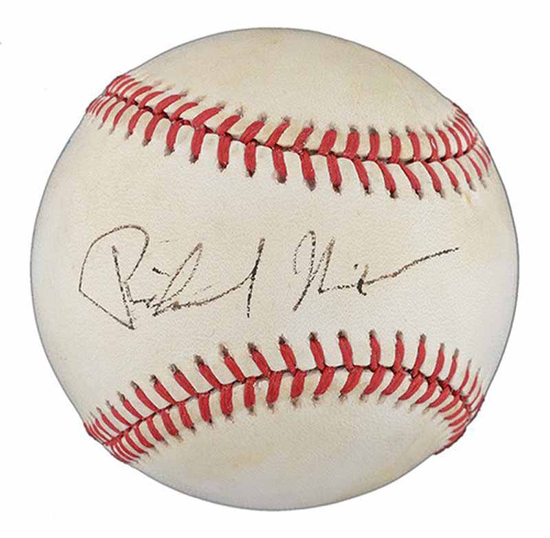 Lot Detail - President Richard Nixon Signed OAL Baseball (PSA/JSA ...