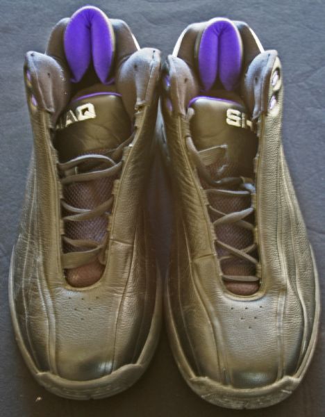 c.2000s Shaquille ONeal Lakers MASSIVE Game Worn Custom "Shaq 34" Sneakers (DC Sports)