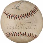 Babe Ruth Single Signed OAL Baseball (c.1930)(JSA)