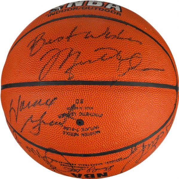 c.1991-93 Chicago Bulls Team Signed Spalding I/O NBA Basketball (PSA/DNA)