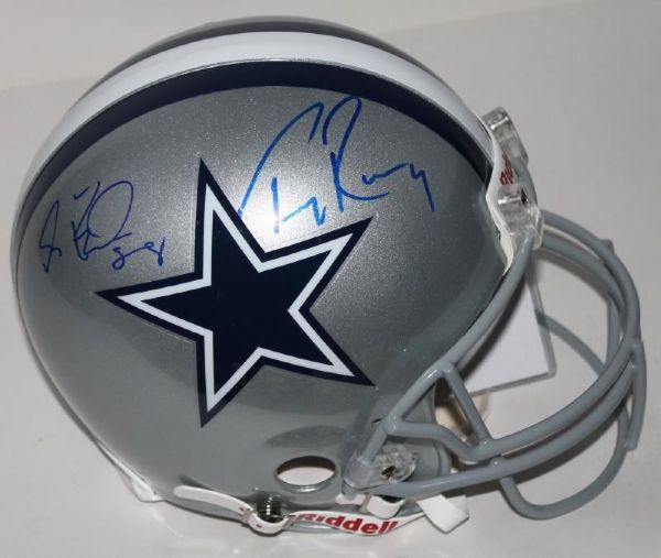 Tony Romo & Dez Bryant Signed Full Sized PROLINE Cowboys Helmet (PSA/DNA)