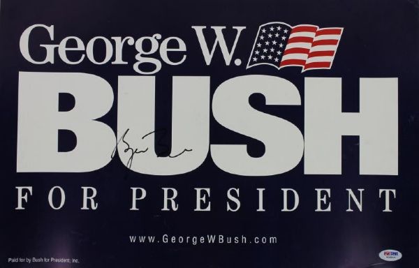 President George W. Bush Signed Campaign Poster (PSA/DNA)