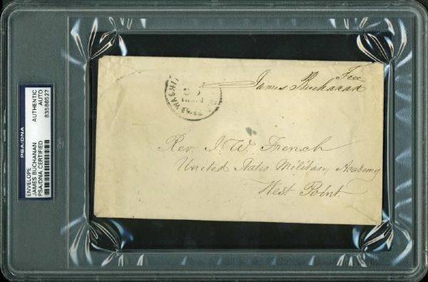 James Buchanan Signed 3.75" x 6.75" Envelope (PSA/DNA Encapsulated)