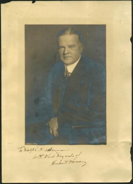 President Herbert Hoover Signed 9.75" x 13.5" Photo (PSA/DNA)