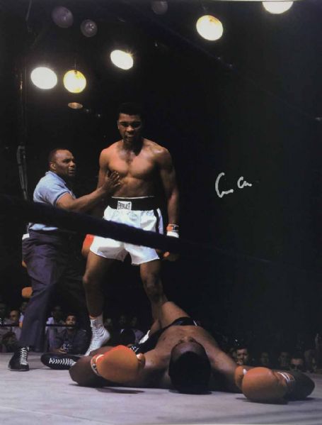 Muhammad Ali Signed 11" x 14" Color Photo with Rare "Cassius Clay" Autograph (PSA/DNA)