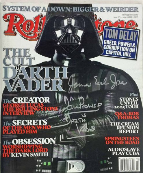 Star Wars: James Earl Jones & David Prowse Signed June 2005 Rolling Stone Magazine (PSA/DNA)