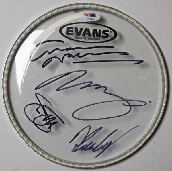 Crosby, Stills, Nash & Young Signed Evans Pro Model Drum Head (PSA/DNA)