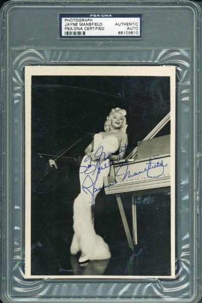 Jayne Mansfield Signed 5" x 7" Photograph (PSA/DNA Encapsulated)