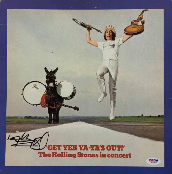 The Rolling Stones: Keith Richards Signed "Get Your Ya-Yas Out" Album Cover (PSA/DNA)