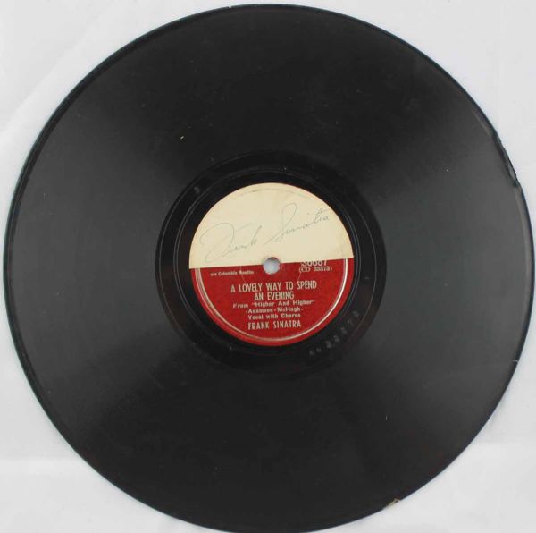 Frank Sinatra Rare Signed "A Lovely Way to Spend an Evening" Record (PSA/DNA)