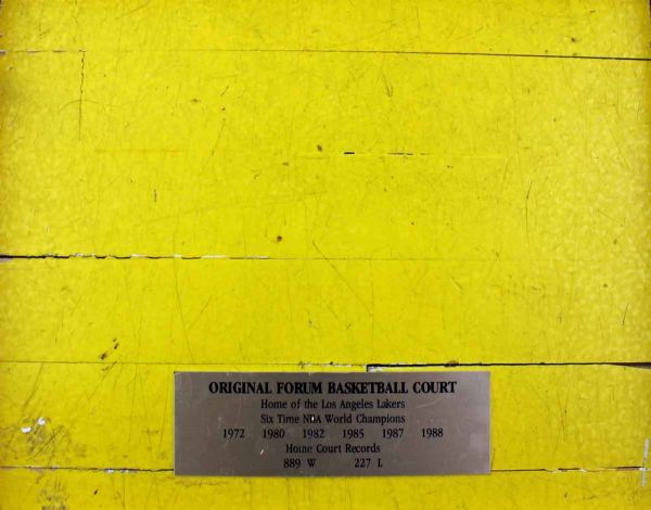 Los Angeles Lakers Original 10" x 8" Forum Basketball Court Board