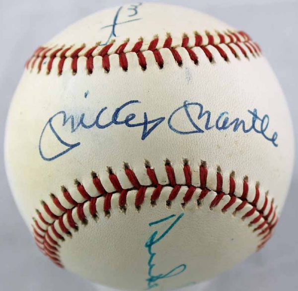 Mickey Mantle, Willie Mays & Duke Snider Signed OAL Baseball (PSA/DNA)