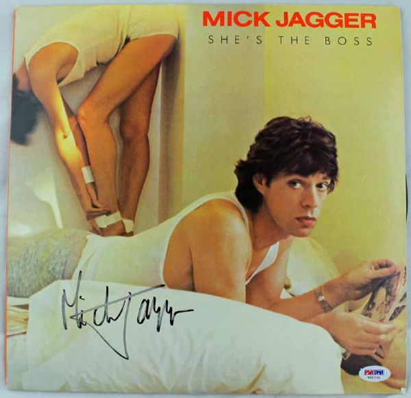 Rolling Stones: Mick Jagger Signed "Shes The Boss" Album (PSA/DNA)