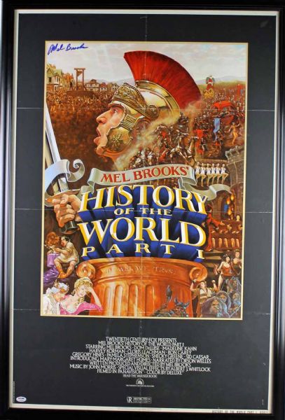 Mel Brooks Signed "History of the World" Original Movie Poster (PSA/DNA)