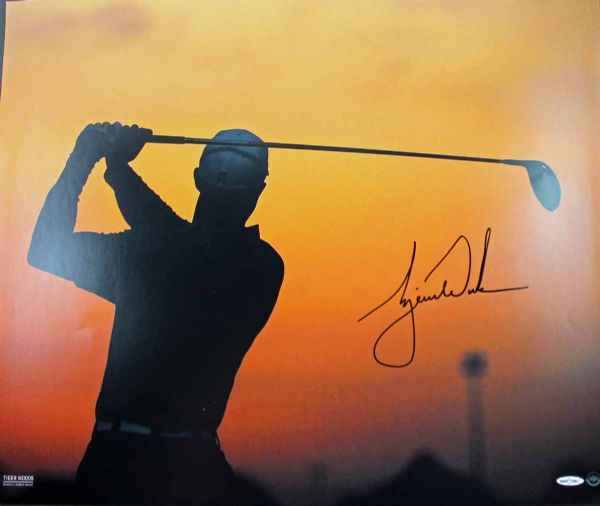 Tiger Woods Signed Over-Sized 24" x 20" Photograph (Upper Deck)