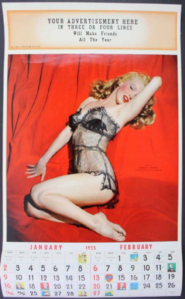 Marilyn Monroe Original 1955 Pin Up "The Lure of Lace" Calender