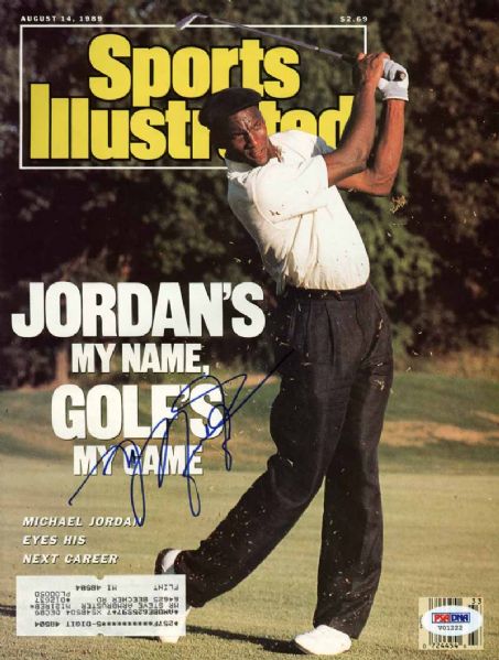 Michael Jordan Signed 1989 Sports Illustrated Magazine (PSA/DNA)