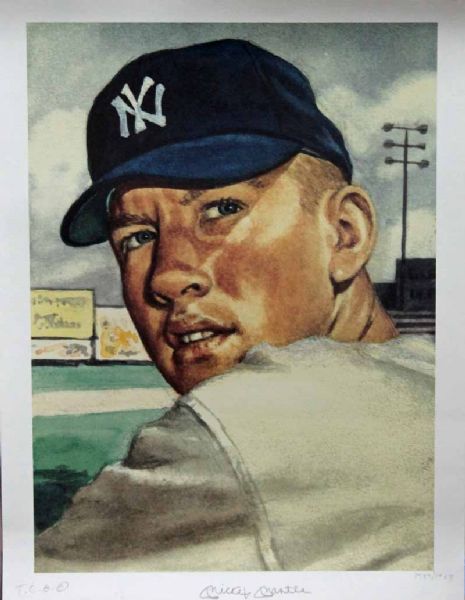 Mickey Mantle Signed Limited Edition 14" x 18" Lithograph (PSA/JSA Guaranteed)