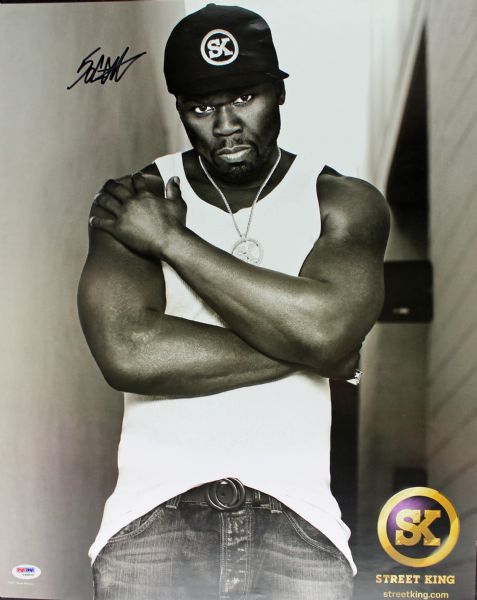 50 Cent Oversized 16" x 20" Magazine Photo (PSA/DNA)