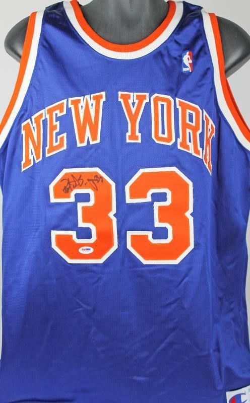 Lot Detail - Rare Patrick Ewing Signed New York Knicks Jersey (PSA/DNA)