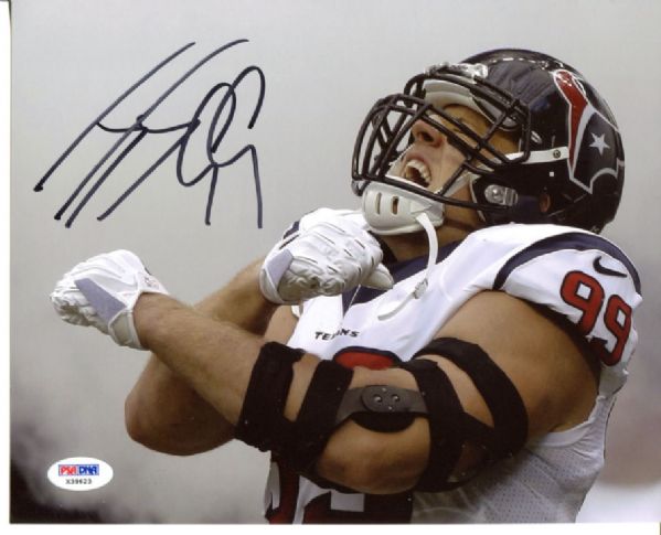 J.J Watt Signed 8" x 10" Photo (PSA/DNA)