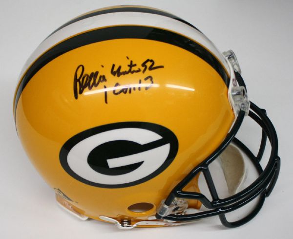 Reggie White & Brett Farve Dual Signed Proline Helmet Green Bay Packers Helmet Graded MINT 9 (PSA/DNA)