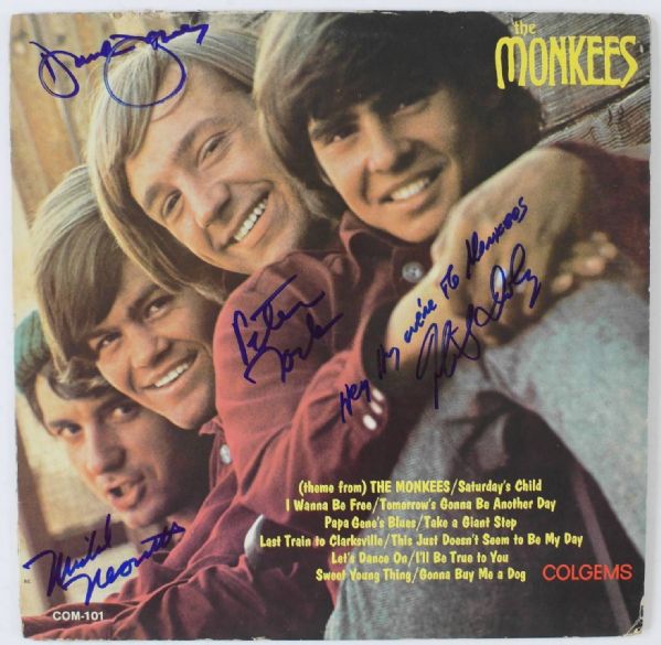 The Monkees RARE Complete Group Signed Debut Album (PSA/JSA Guaranteed)