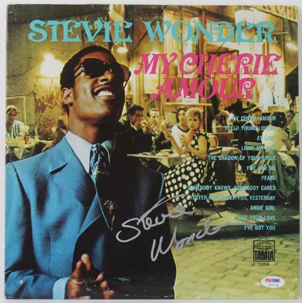 Stevie Wonder Signed "My Cherie Amour" Record Album (PSA/DNA)