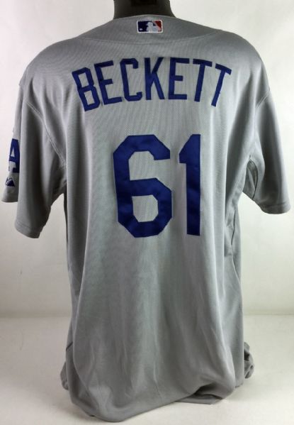 2014 Josh Beckett Game Worn LA Dodgers Jersey (No-Hitter Season!)