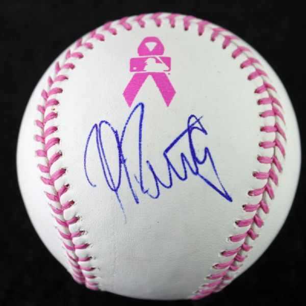 Yasiel Puig Signed OML Mothers Day Commemorative Baseball (JSA)