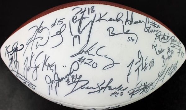 1998 NFL Draft Multi-Signed Football w/ 30 Signatures - including #1 Draft Pick Peyton Manning! (PSA/DNA)