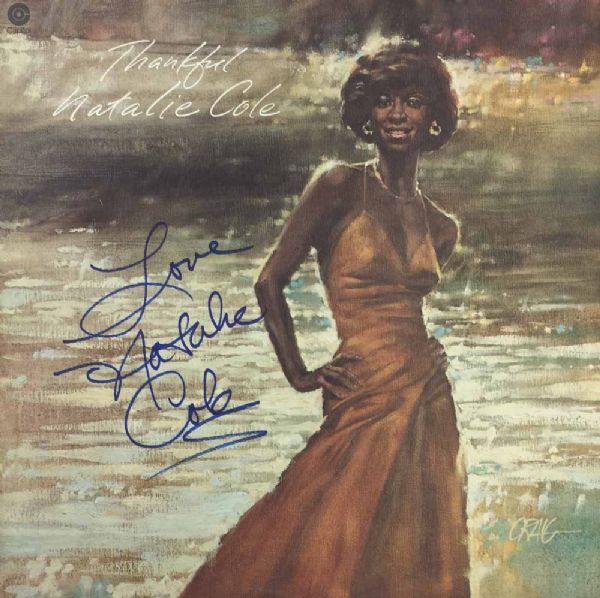 Natalie Cole Signed "Thankful" Record Album (PSA/JSA Guaranteed)