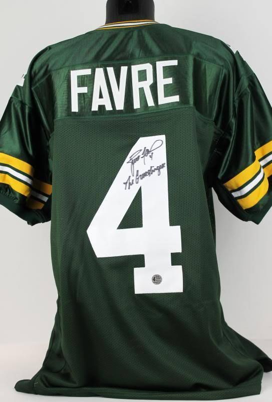 Lot Detail - Brett Favre Signed Green Bay Packers Jersey w/The Gunslinger  Inscription (Favre Hologram)