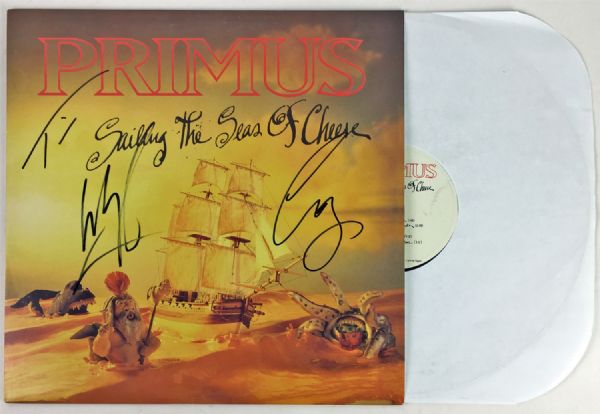 Primus Rare Group Signed "Sailing The Seas of Cheese" Record Album (PSA/JSA Guaranteed)