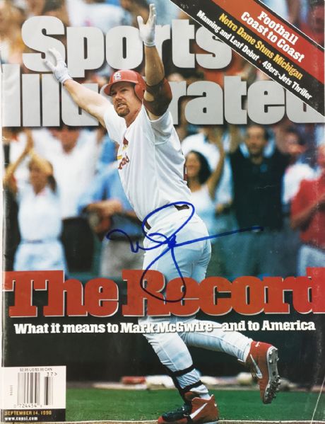 Mark McGwire Signed September 14, 1998 Sports Illustrated Magazine (Record Breaker Issue)(PSA/JSA Guaranteed)