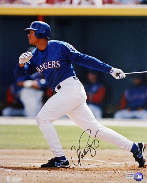 Alex Rodriguez Signed 16" x 20" Color Photo (Rangers)(PSA/DNA)