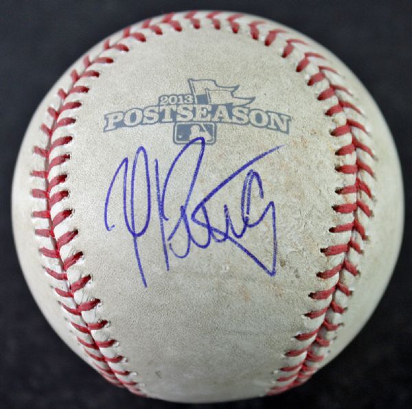 Yasiel Puig Game Used & Signed OML Baseball from 2013 NLCS (LAD vs. STL)(MLB Holo & JSA)