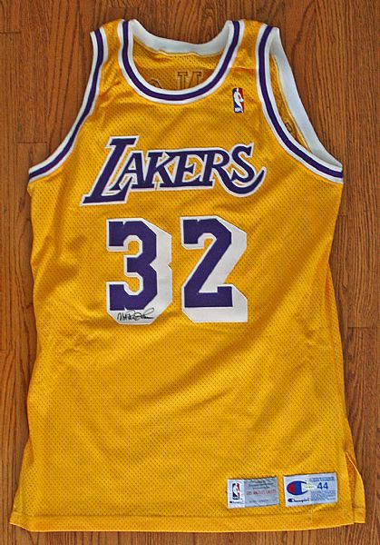 Magic Johnson Rare Signed 1992-93 Lakers Pro Cut Jersey (UDA)