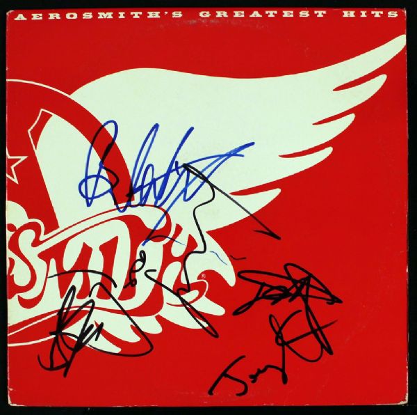 Aerosmith: Group Signed "Greatest Hits" Album w/ 5 Signatures! (JSA)