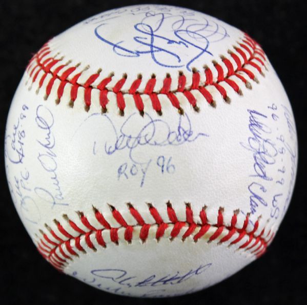 New York Yankees Team-Signed 1999 WS OML Baseball w/ Ultra-Rare Inscriptions! (JSA)