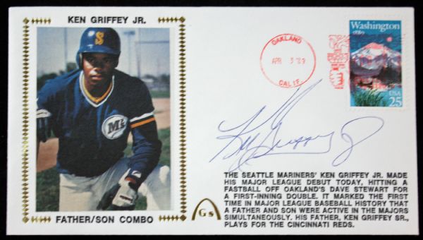 Ken Griffey Jr. Signed Rookie-Era 1989 First Day Cover (PSA/JSA Guaranteed)