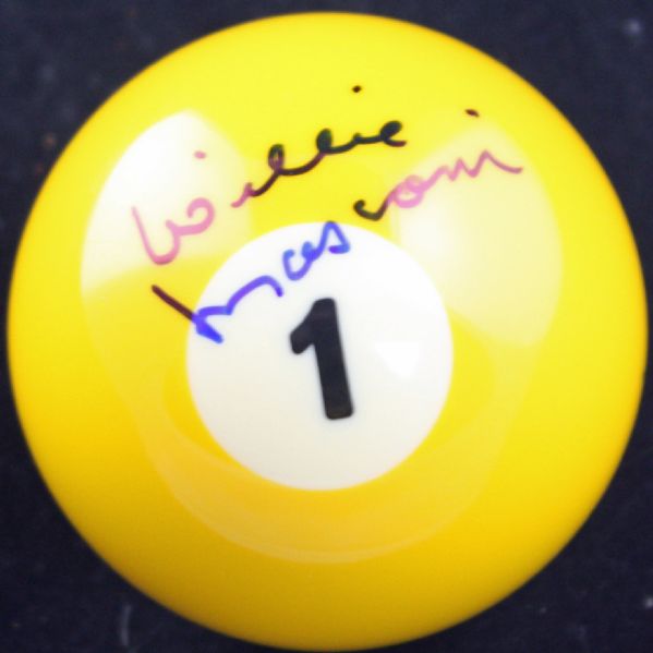 Willie Mosconi Signed #1 Billiards Ball (PSA/JSA Guaranteed)