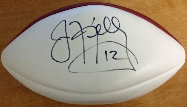 Jim Kelly Signed Hand Painted NFL White Panel Football (PSA/DNA)