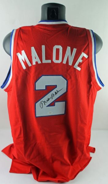 Moses Malone Signed Atlanta Hawks Jersey (JSA)