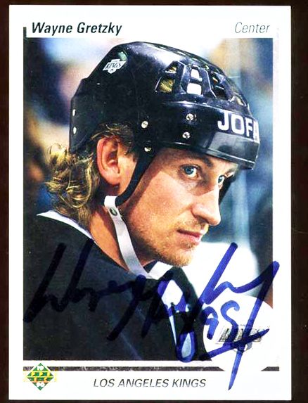 Wayne Gretzky Signed 1990 Upper Deck Hockey Card w/ Near-Mint Playing Era Signature! (PSA/JSA Guaranteed)