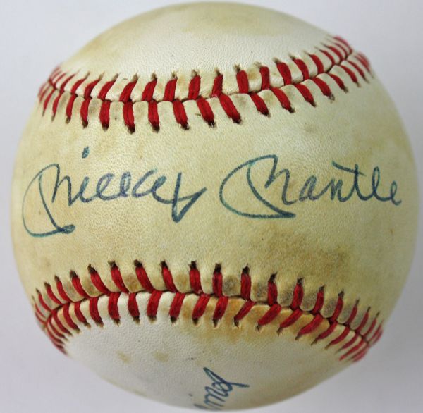 Mickey Mantle & Ted Williams Dual Signed OAL (MacPhail) Baseball (PSA/DNA)