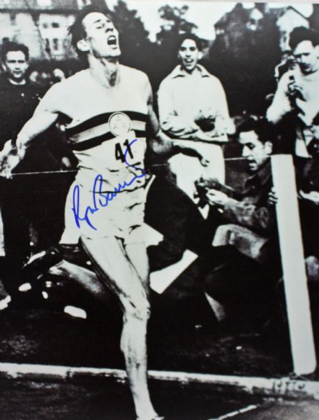 Roger Bannister Signed 8" x 10" "4 Minute Mile" Photo (PSA/JSA Guaranteed)