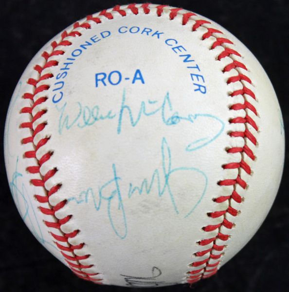 MLB & NFL Stars Multi-Signed OAL Baseball w/ McCovey, Morgan, Brown, Bonds & Others (PSA/JSA Guaranteed)