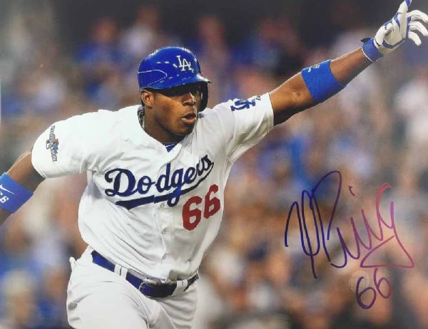 Yasiel Puig Signed 11" x 14" Color Photo (PSA/JSA Guaranteed)