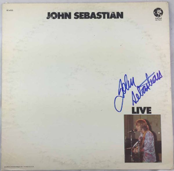 John Sebastian Signed "Live" Record Album (PSA/JSA Guaranteed)